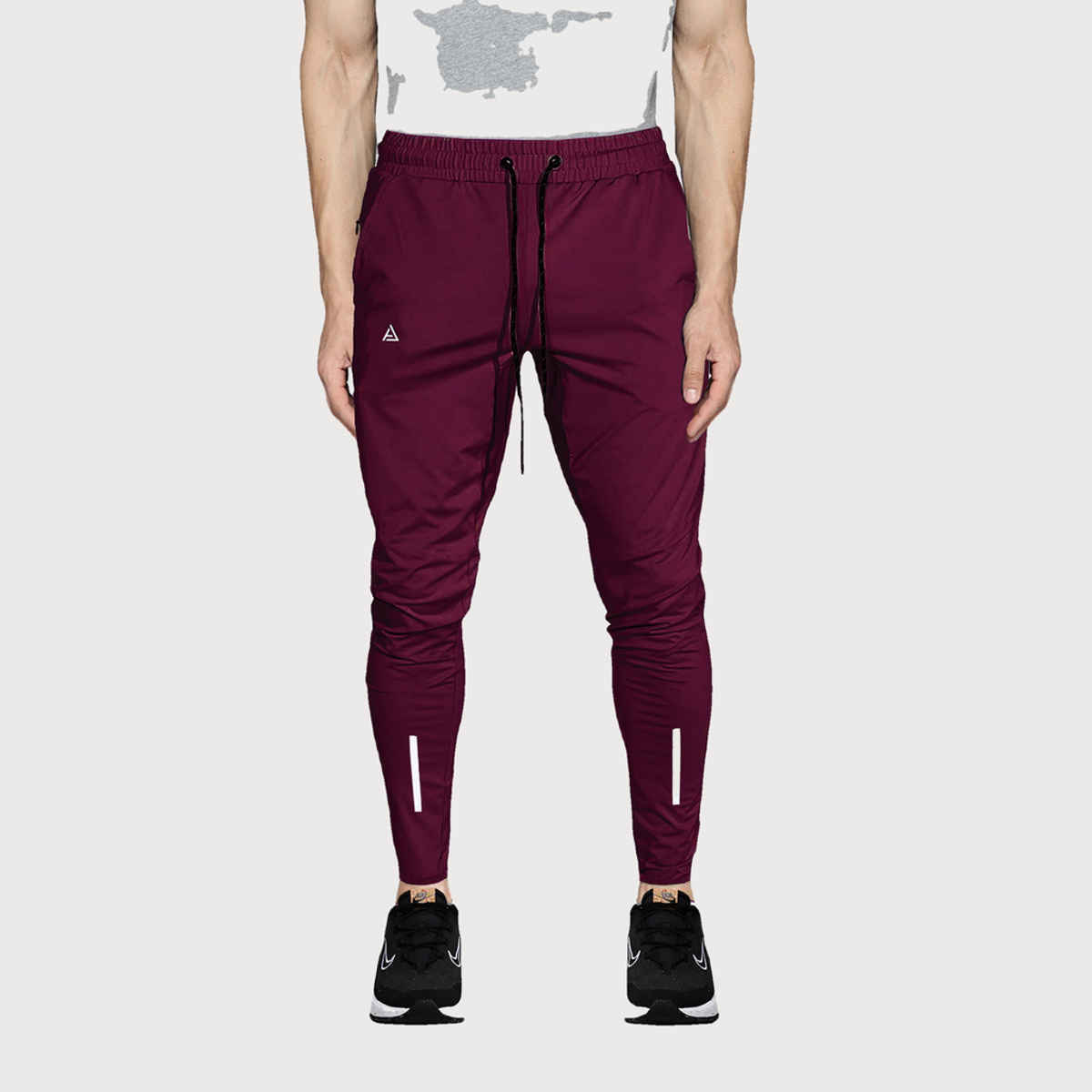 Avolt Men's Solid Regular Fit Track Pant | Maroon - M