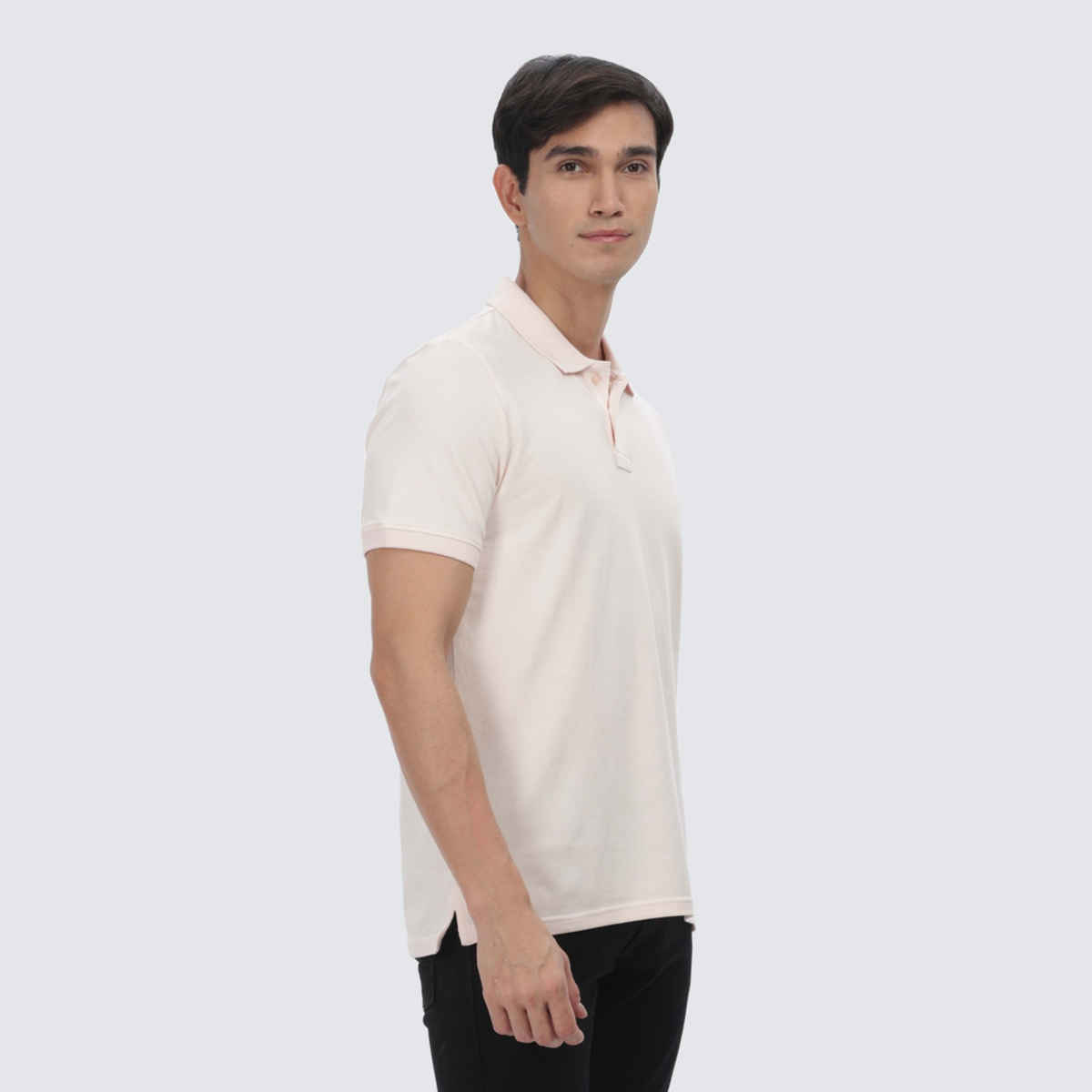 OUTLAWS Men's Premium Cotton Lycra Polo T-Shirt | Pink - M