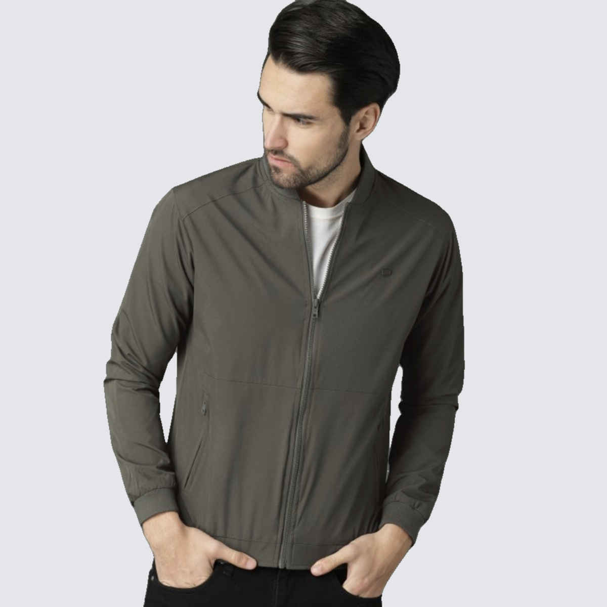 Outlaws Men's Cotton Rich Premium Sweat Jacket | Olive - XL