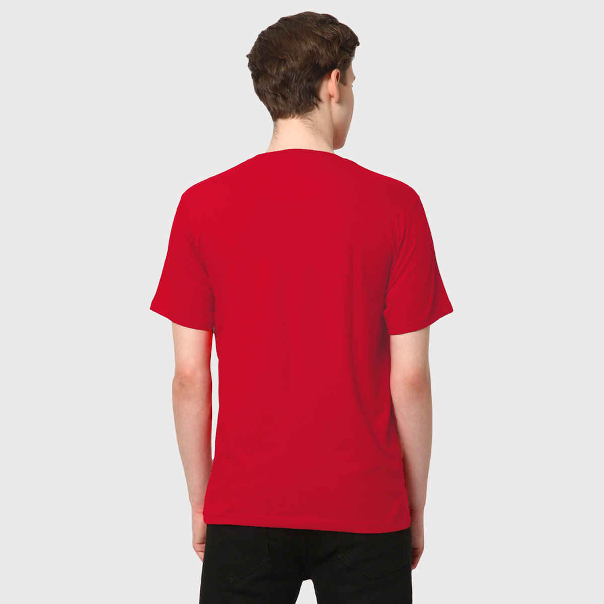 De Tees Men's Half Sleeve T-shirt | MHS-CAP | Red - L