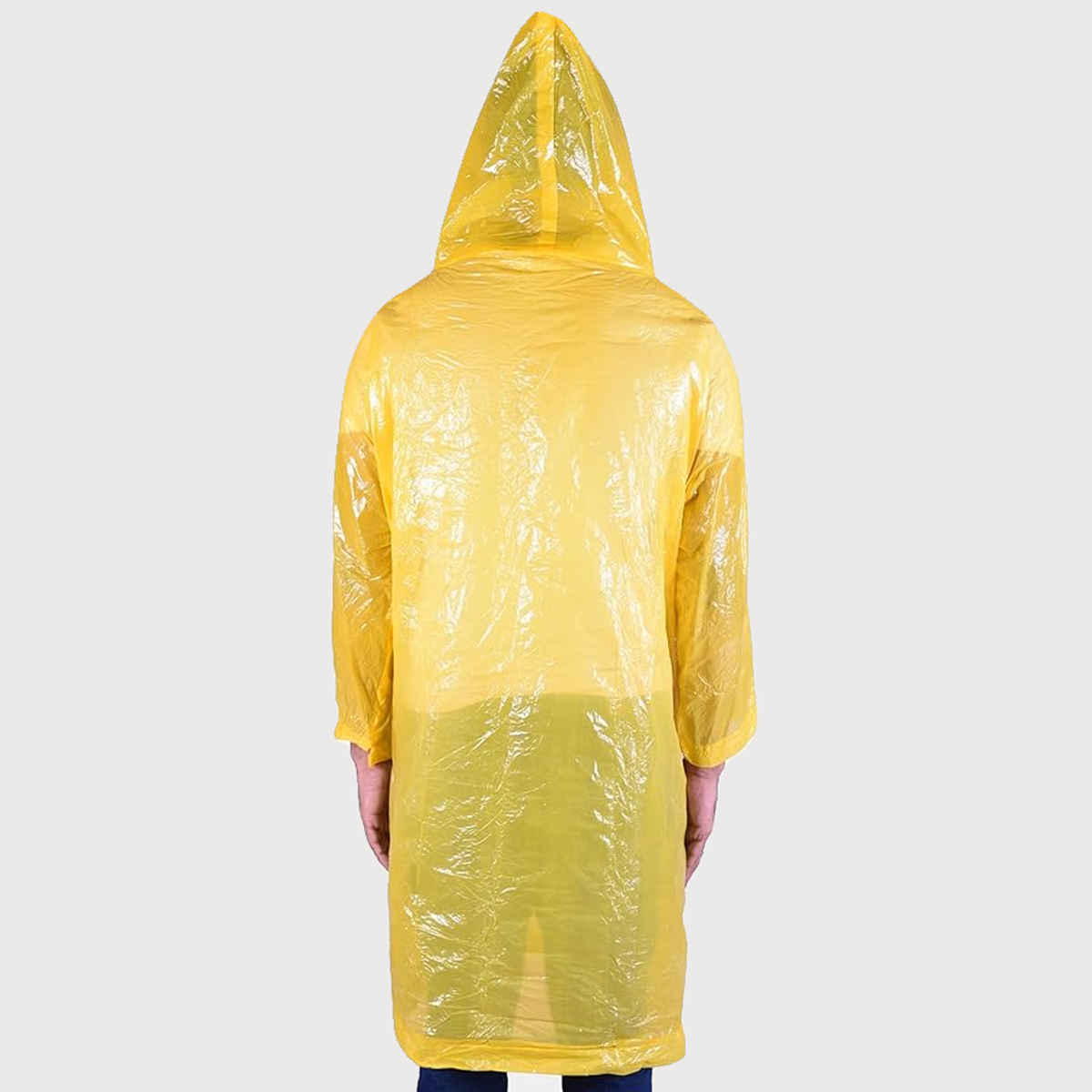 Fendo Disposable Unisex Poncho - Yellow (Free Size)