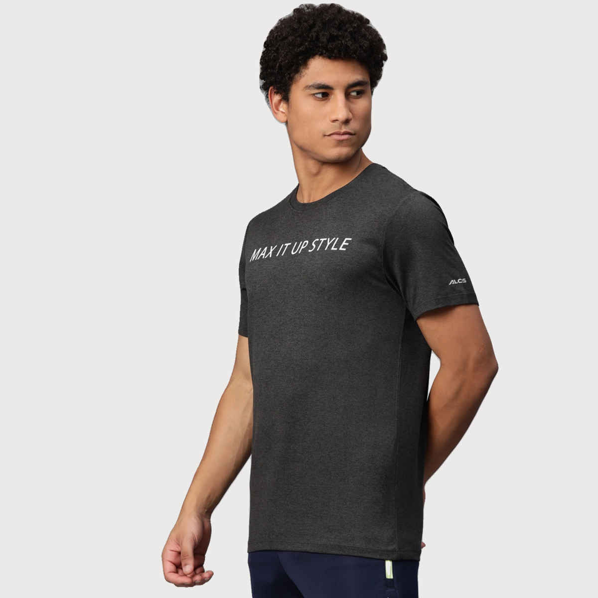 Alcis Men's Round Neck Tee | Grey - S