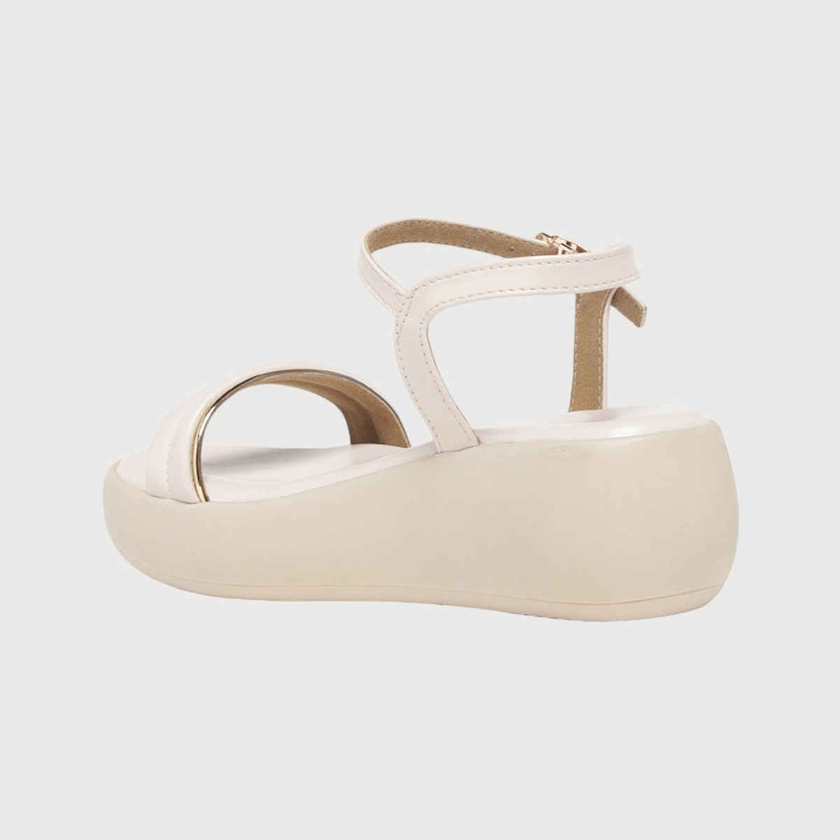 Monrow Women's Verina Cream Flatform Heels | UK6