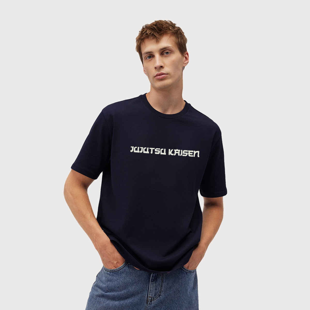 De Tees Men's Half Sleeve T-shirt | MHS-SATORU | Black - S