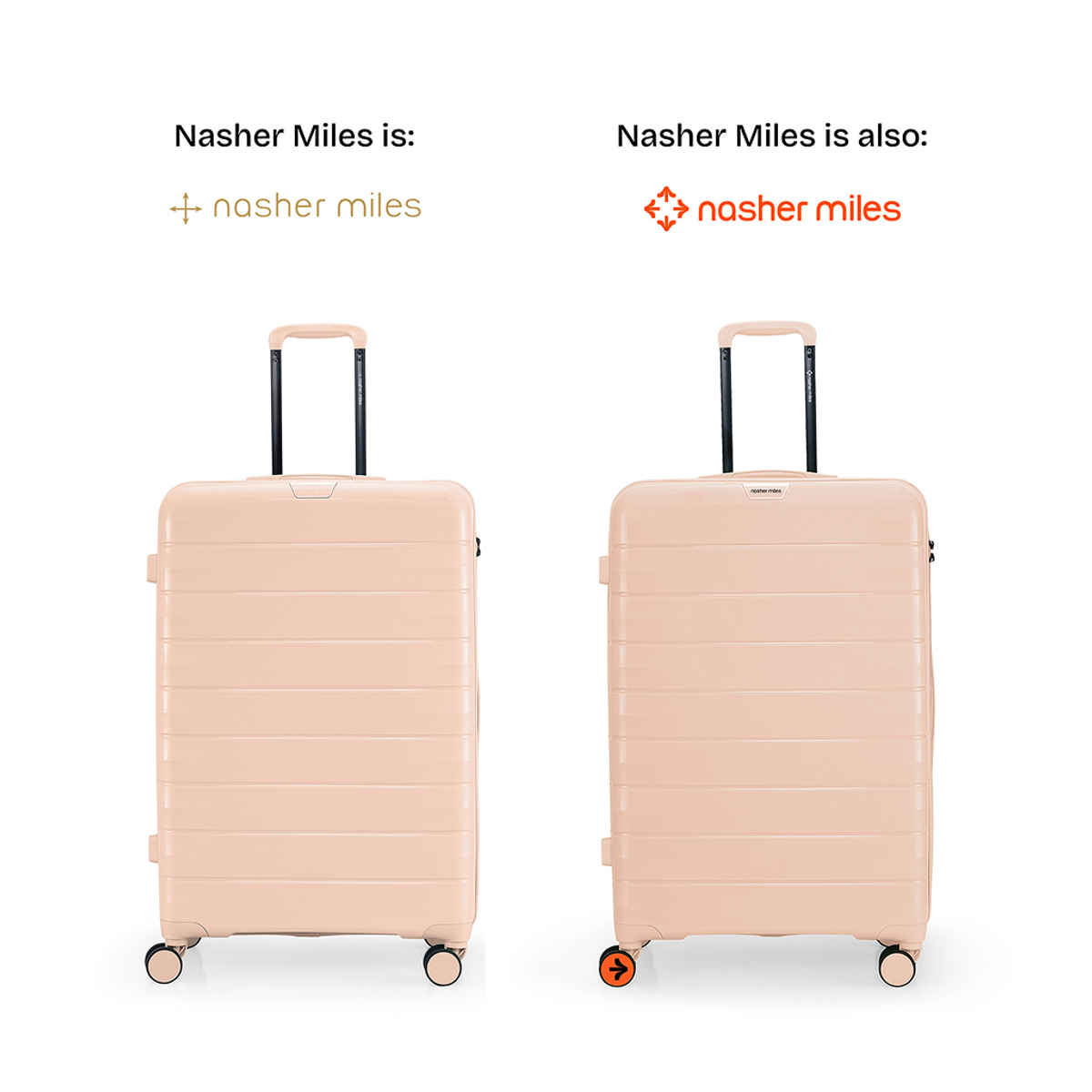 Nasher Miles Vienna Check-In Hard Sided Polypropylene 28 Inch|75 cm Trolley Bag - Peach