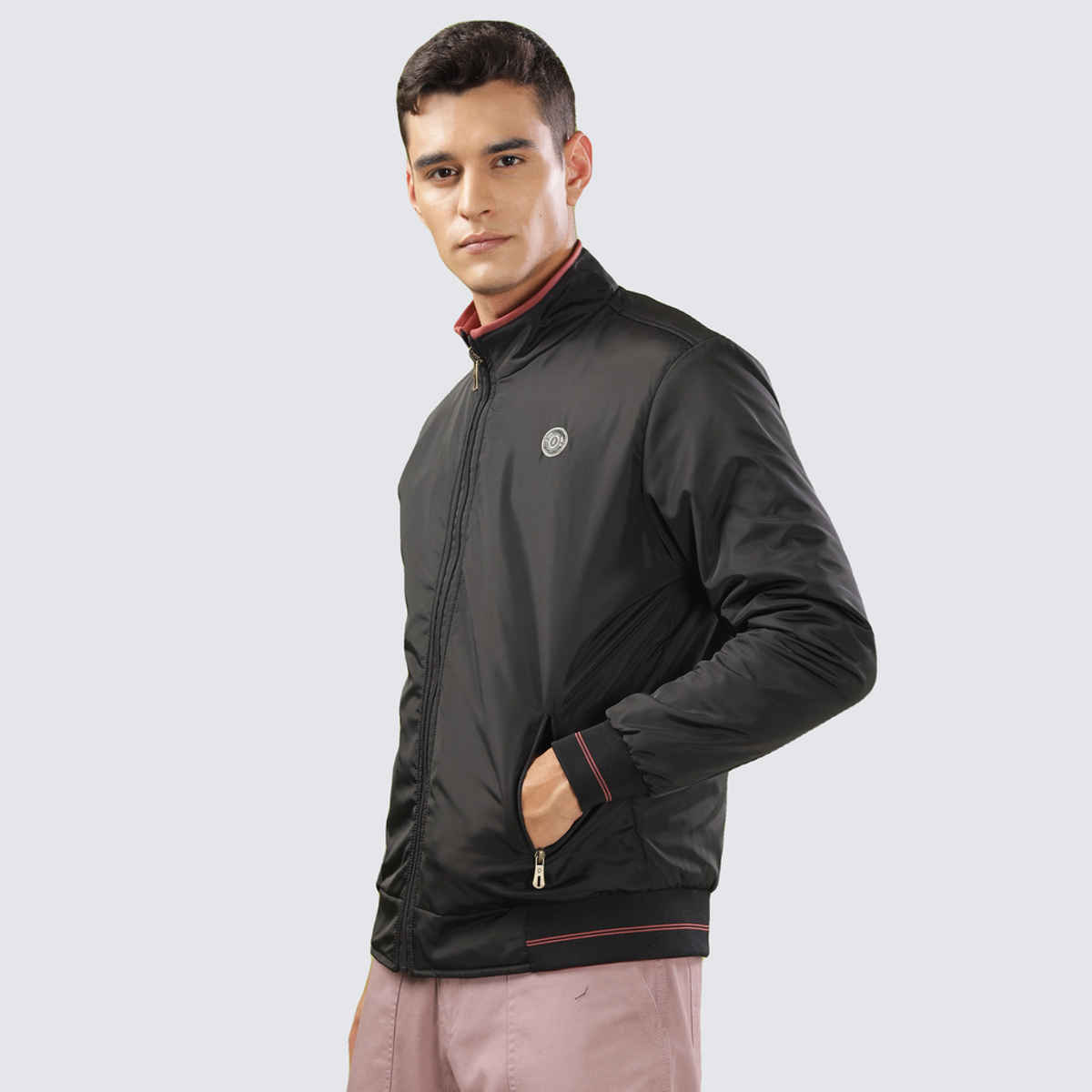 Dollar Jacket For Men - Casual Zipper Bomber For Winter | Mamwj 901 | Black | L