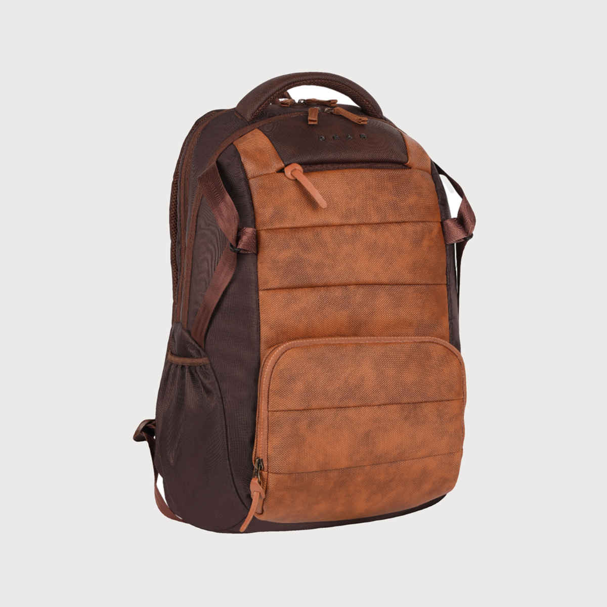 Gear Aspire 4 Faux Leather Laptop Backpack Tan Brown