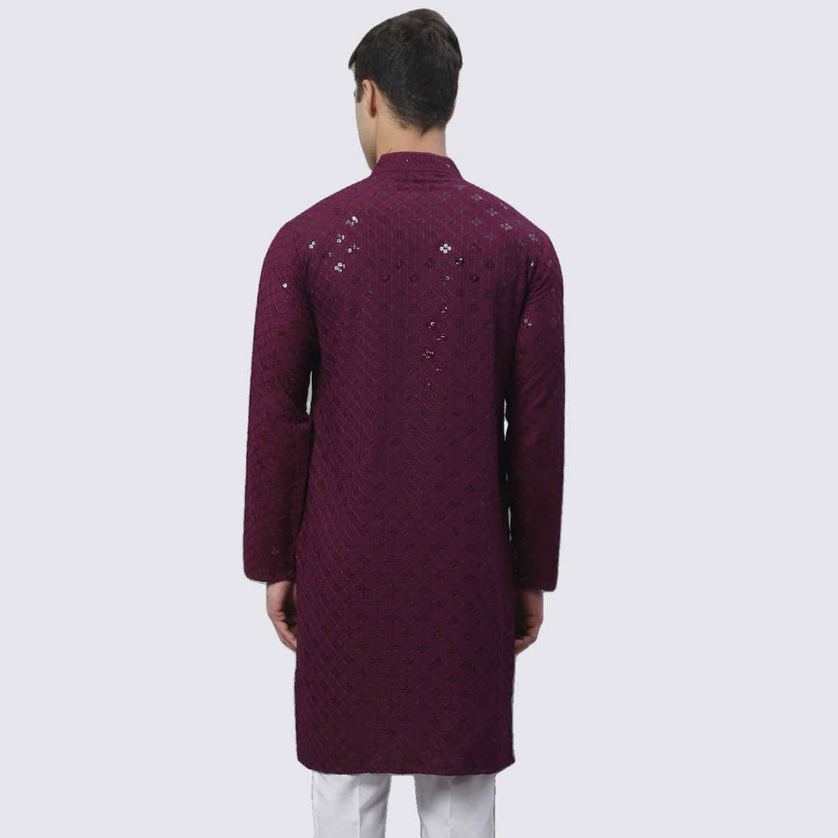 Jompers Men's Kurta | Ko 695 | Purple - M