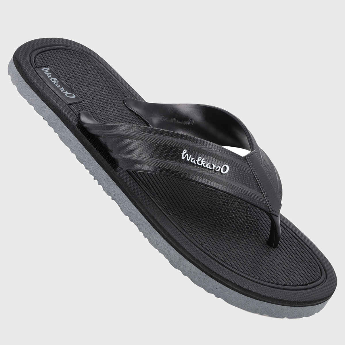 Walkaroo Men's Dailywear Hawai | HG190 Black Grey | UK 10