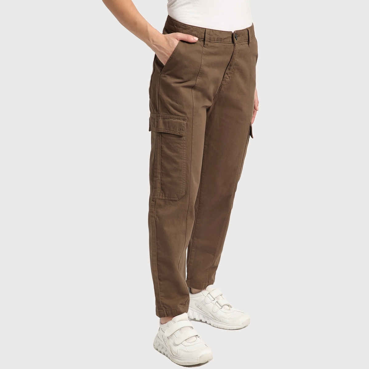 IVOC Women's Regular Cargo Trousers | Coffee Liquer - 32