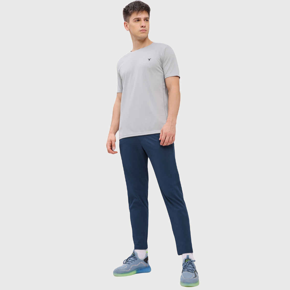 Technosport Men Poly Solid Relax Fit Sports Trackpants with ELASTO PLUS | Navy | M