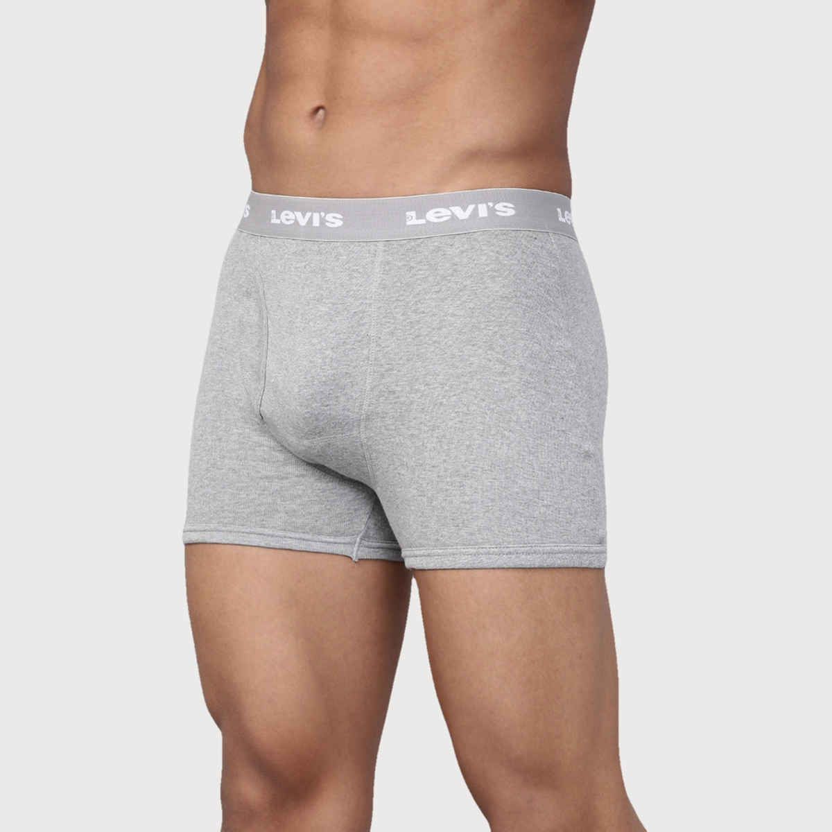 Levi's 001 Men's Classic Boxer Brief | Contoured Double Pouch | Lt. Grey Mel | M