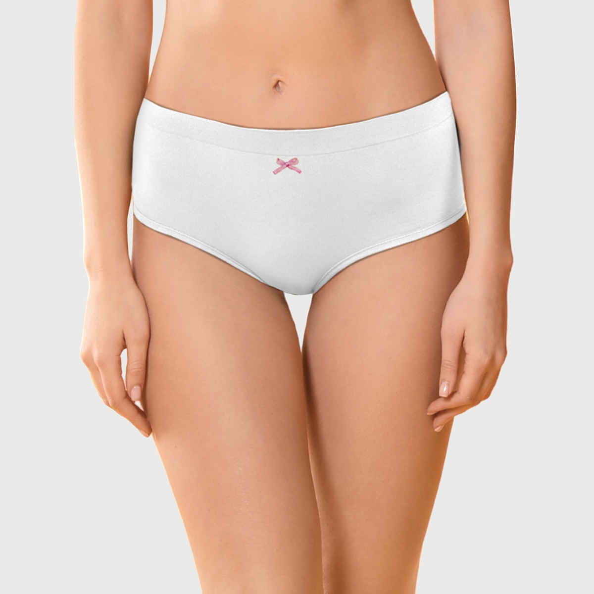 D'Chica Cotton Solid Hipster For Women's|Elasticated Waistband|White & Black|Pack Of 2-M Panty