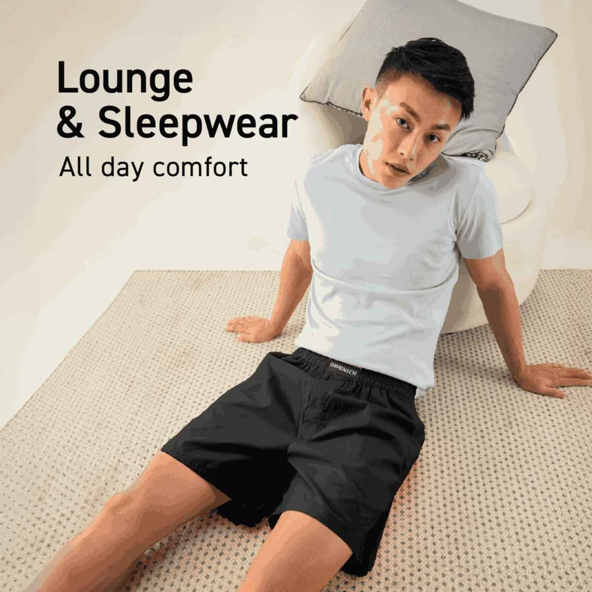 DaMENSCH Men's Cotton Boxer Shorts | Black - M