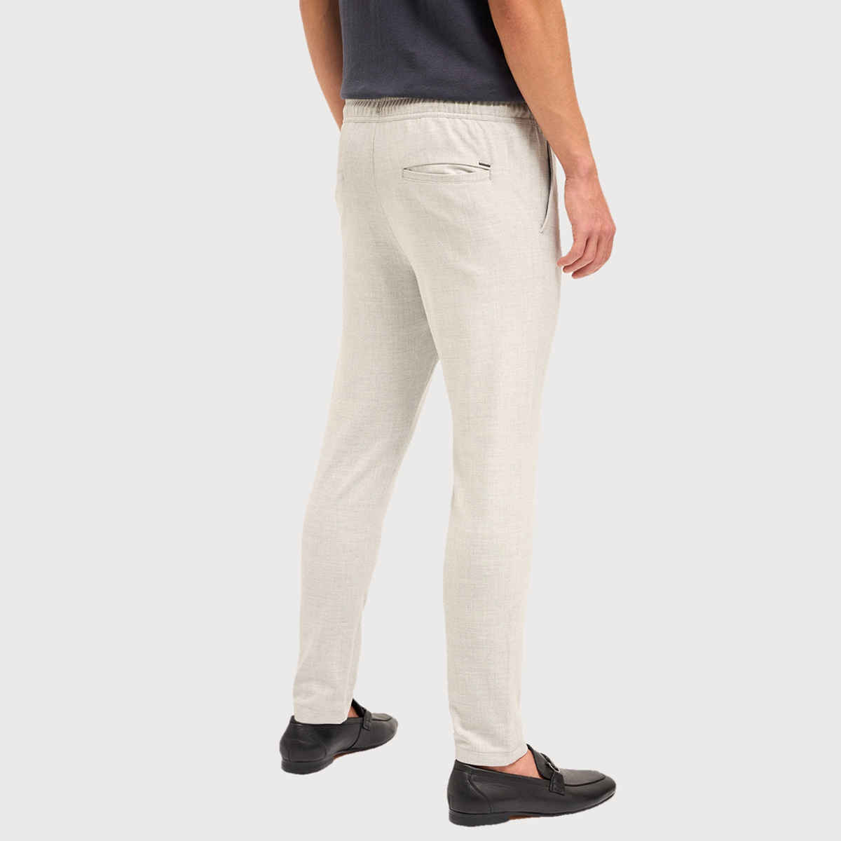 The Bear House Men 4 Way Stretch Solid Formal Trouser - Figola | Grey | 38