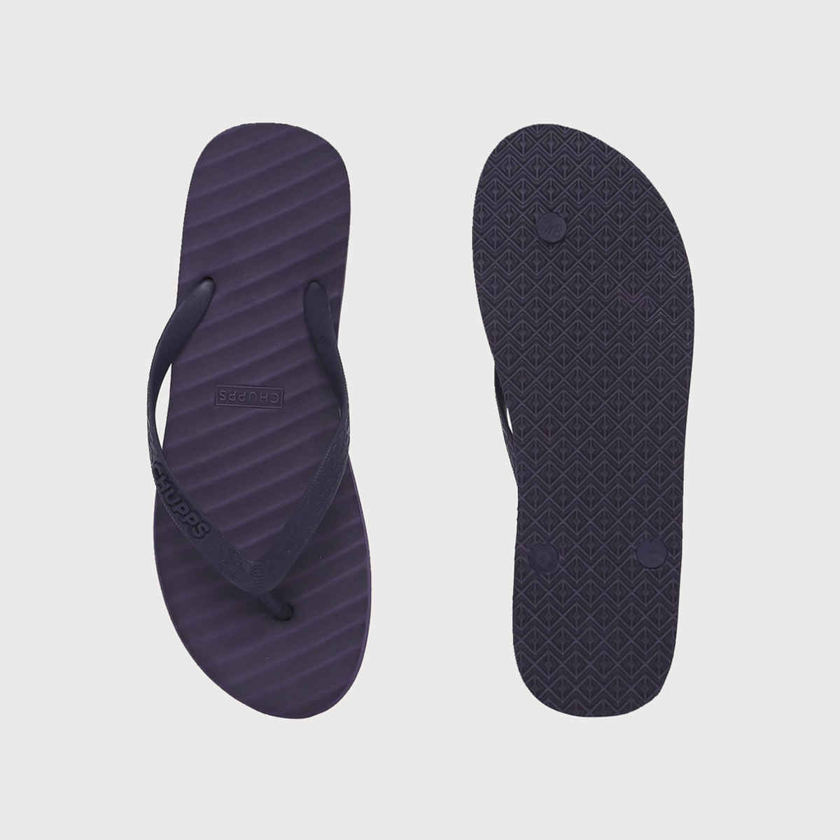 Chupps Unisex Imported Banana Leaf Monocrome Grey Lightweight Flip Flops & Slider - Size- UK 4