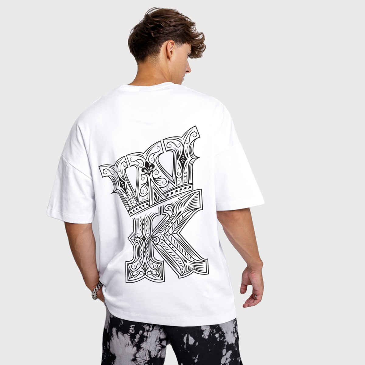 De Tees Men's Oversize T-shirt | M-OST-WHITE-KING | White - L