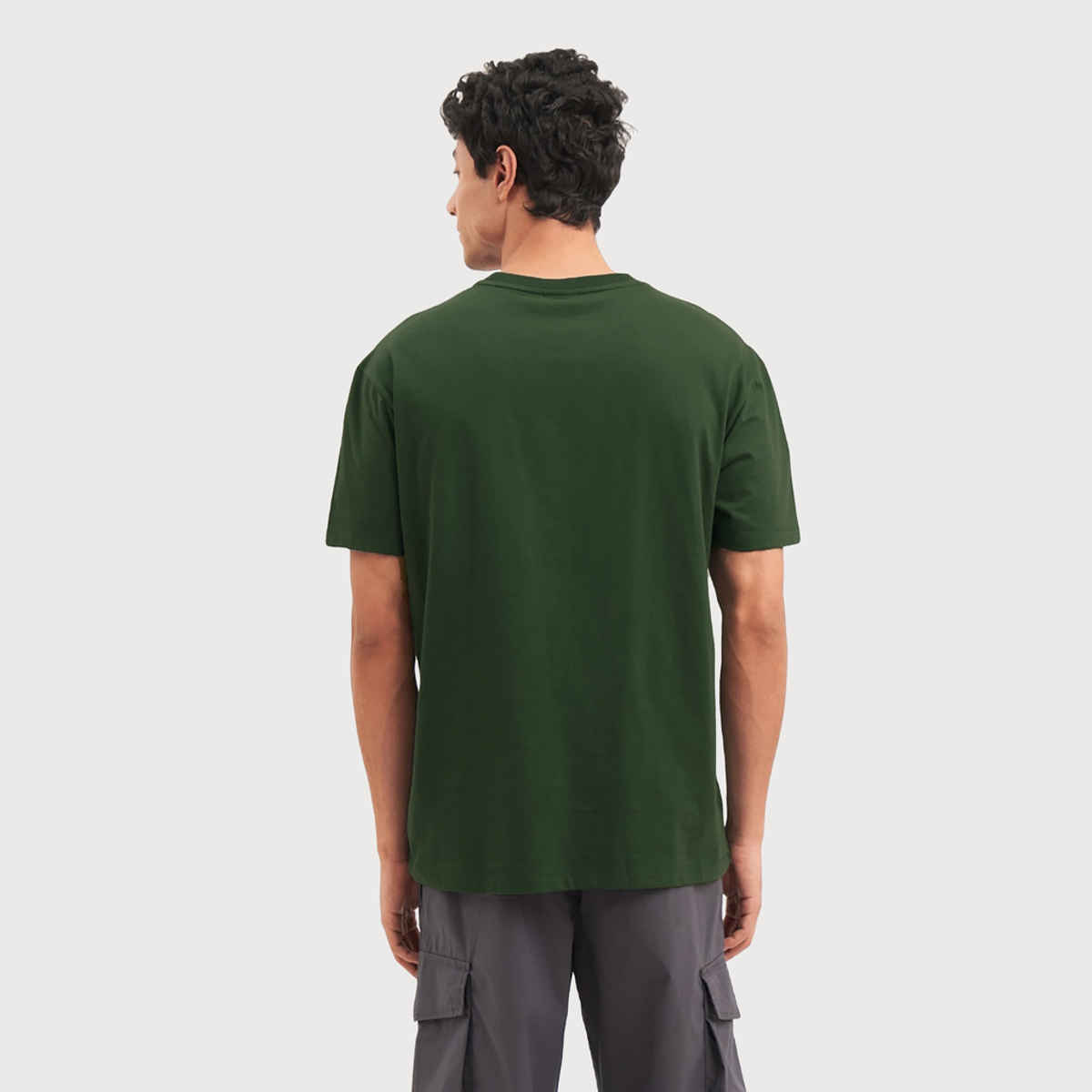 De Tees Men's Half Sleeve T-shirt | MHS-BIKER | Olive - XL