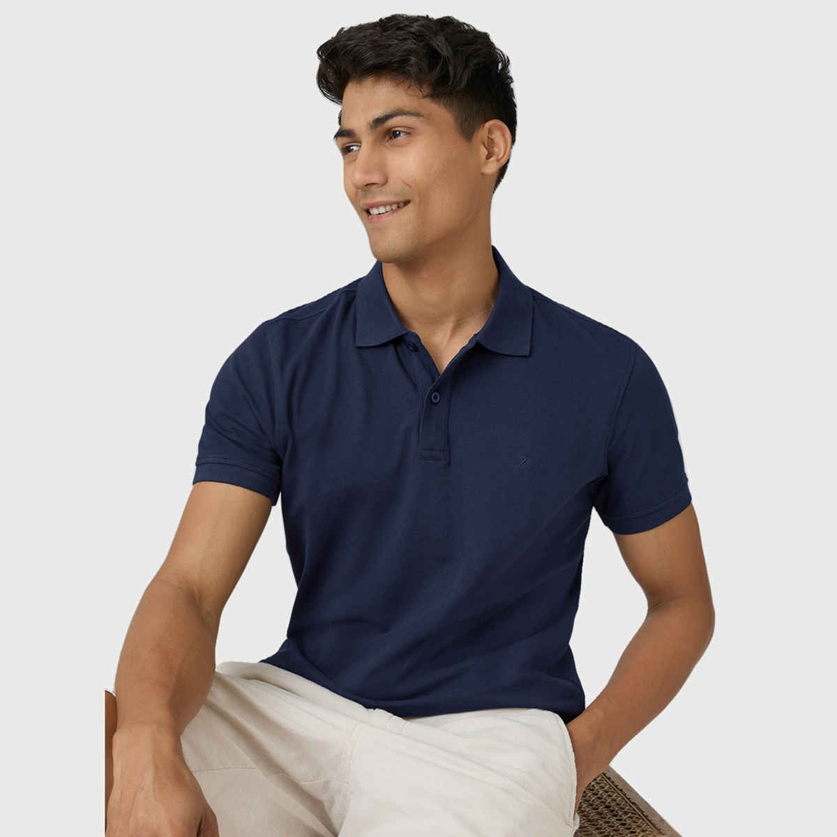 XYXX Nova Polo T-shirt - Midnight Blue | Super Combed Cotton | L