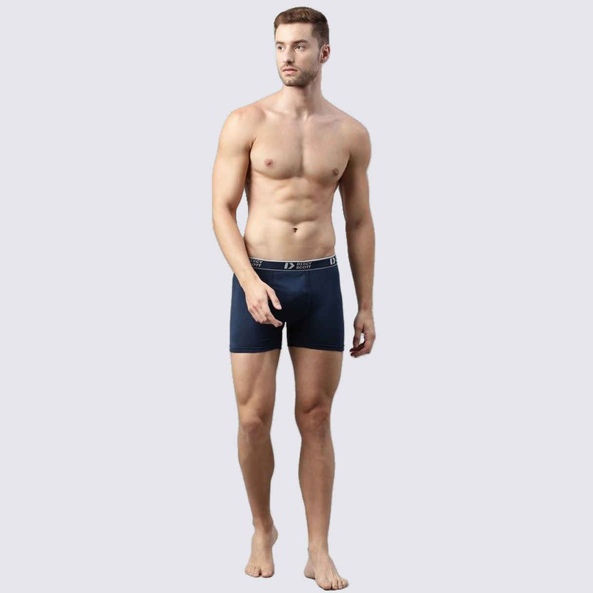 Dixcy Scott Originals Men'S Long Cross Trunk Fit Solid Innerwear Outer Elastic Multicolor-Pack Of3