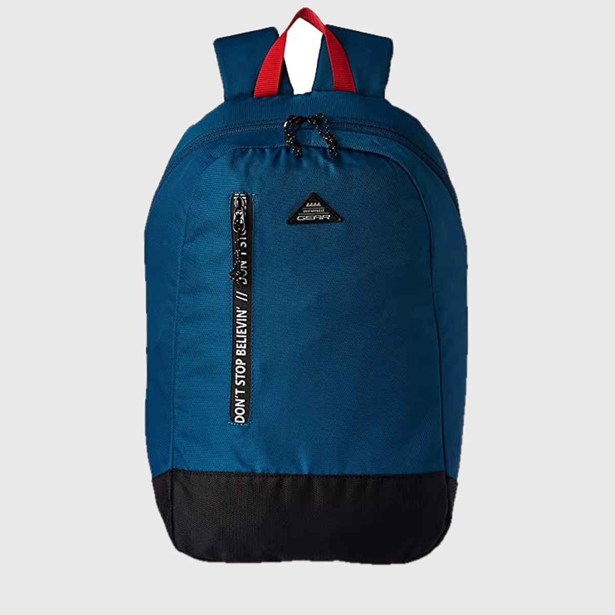 Gear Unisex Colorblocked Polyester 16 L Top Handle Casual Backpack | Black and Blue - M