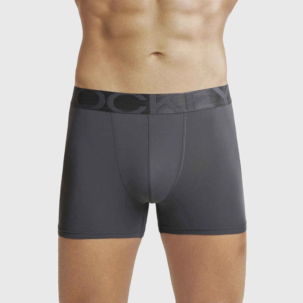 Jockey IC28 Men's Tactel Microfiber Elastane Stretch Underwear Solid Trunk | Ebony - S | Ebony-S