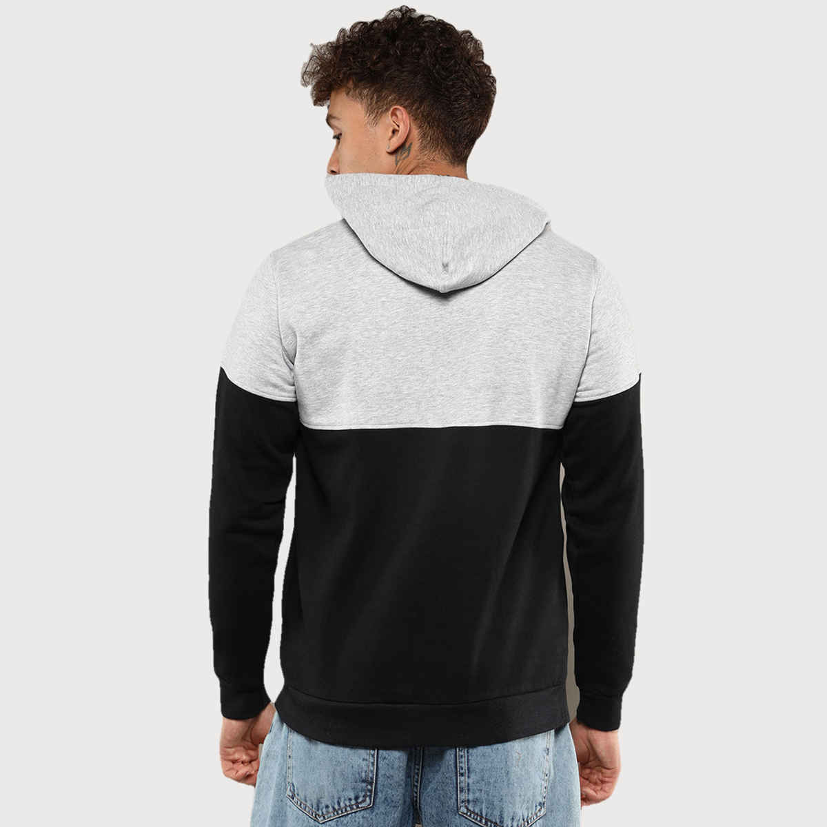 Campus Sutra Men's Stylish Hoodie | Black - S