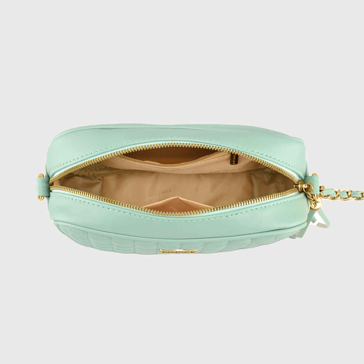 Fastrack Women's Quilted Structured Sling Bag | Khaki