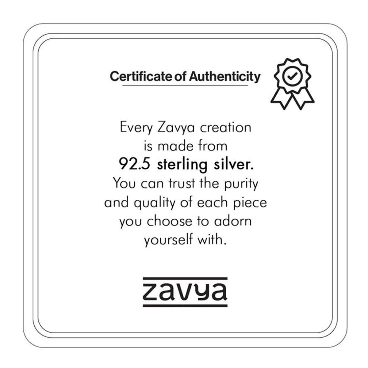 Zavya Floral CZ Rhodium Plated 925 Sterling Silver Stud