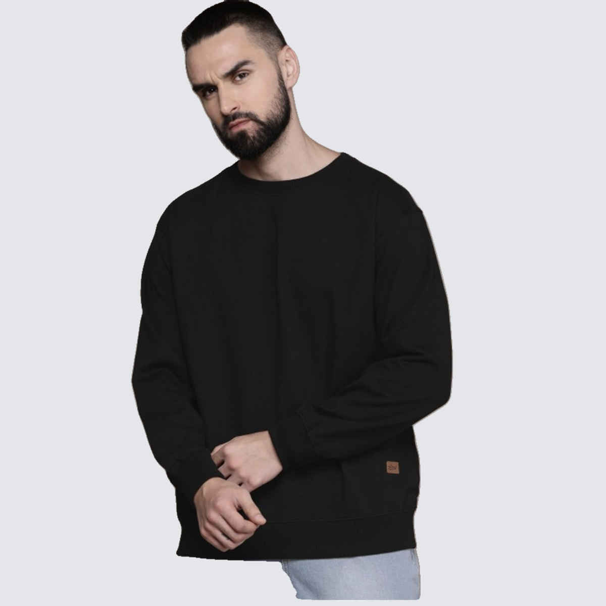 Outlaws Men's Cotton Rich Premium Sweatshirt | Black - L