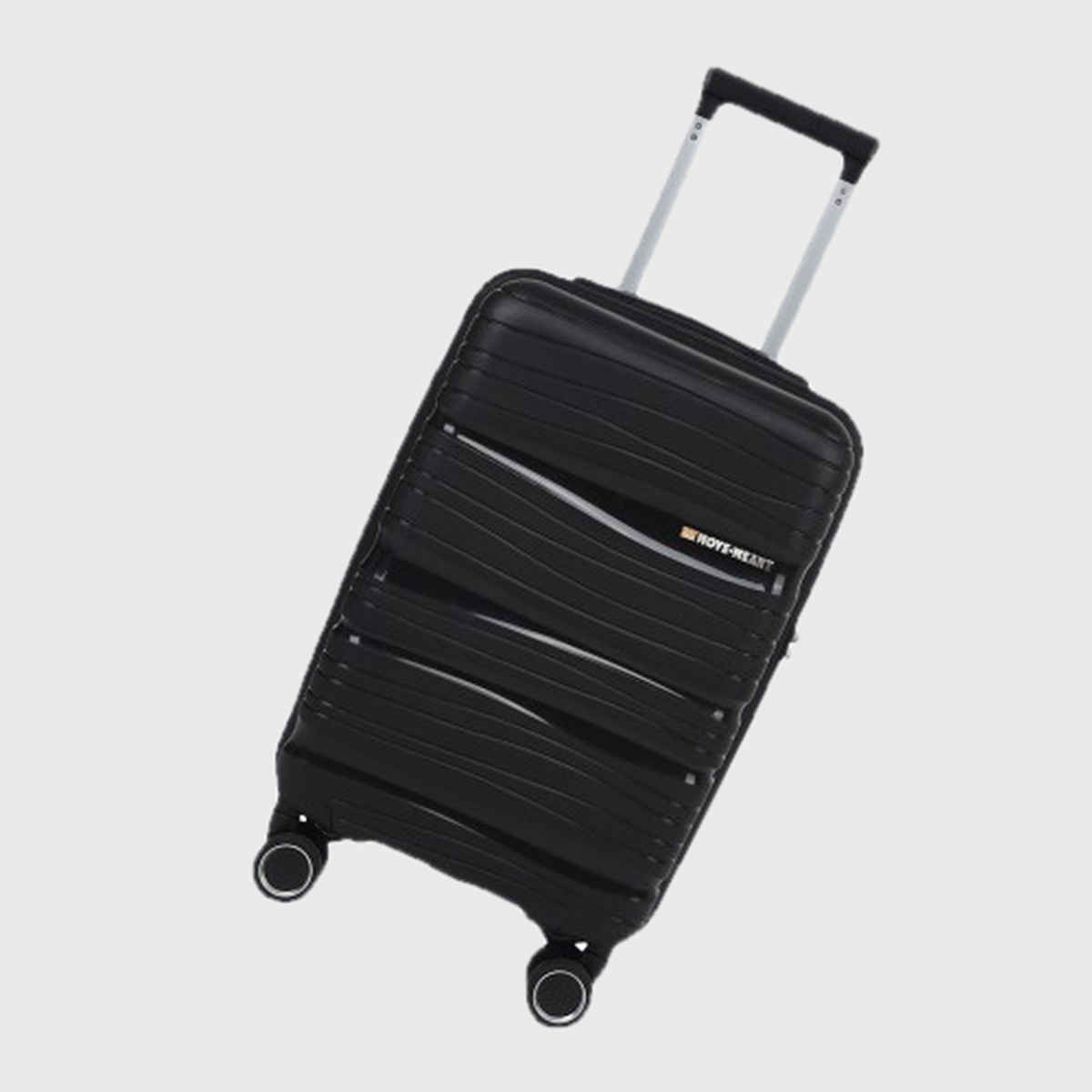 Move-Meant WanderWare Small Cabin Suitcase Polypropylene Black Trolley Bag for Men & Women - 55 cm