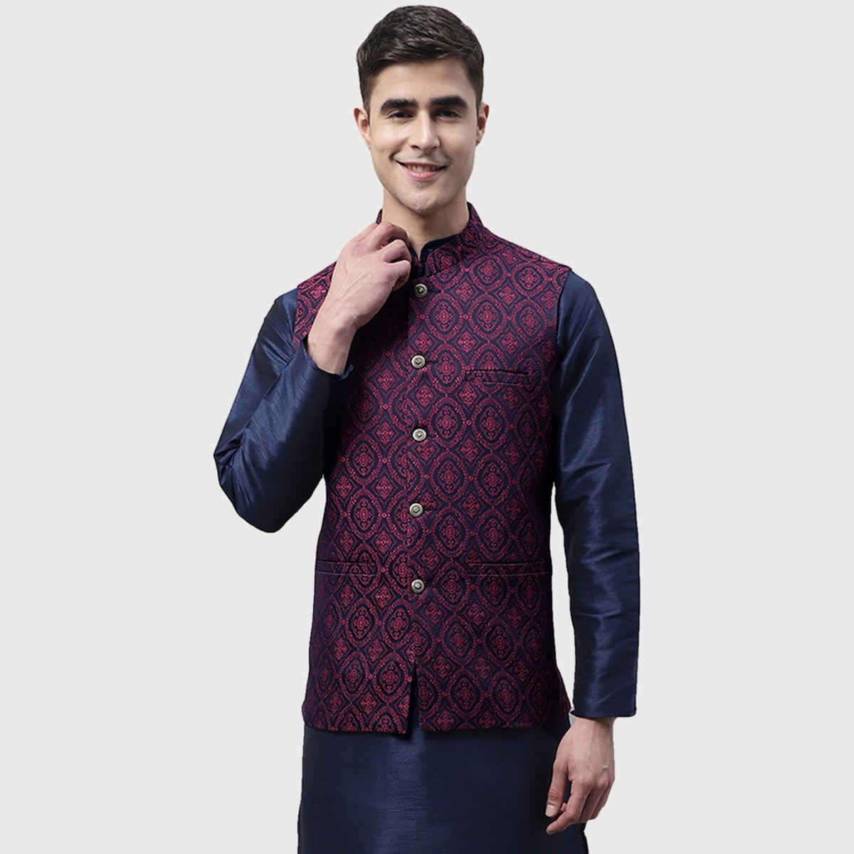 Jompers Men's Waistcoat | Jowc 4072 | Maroon - L