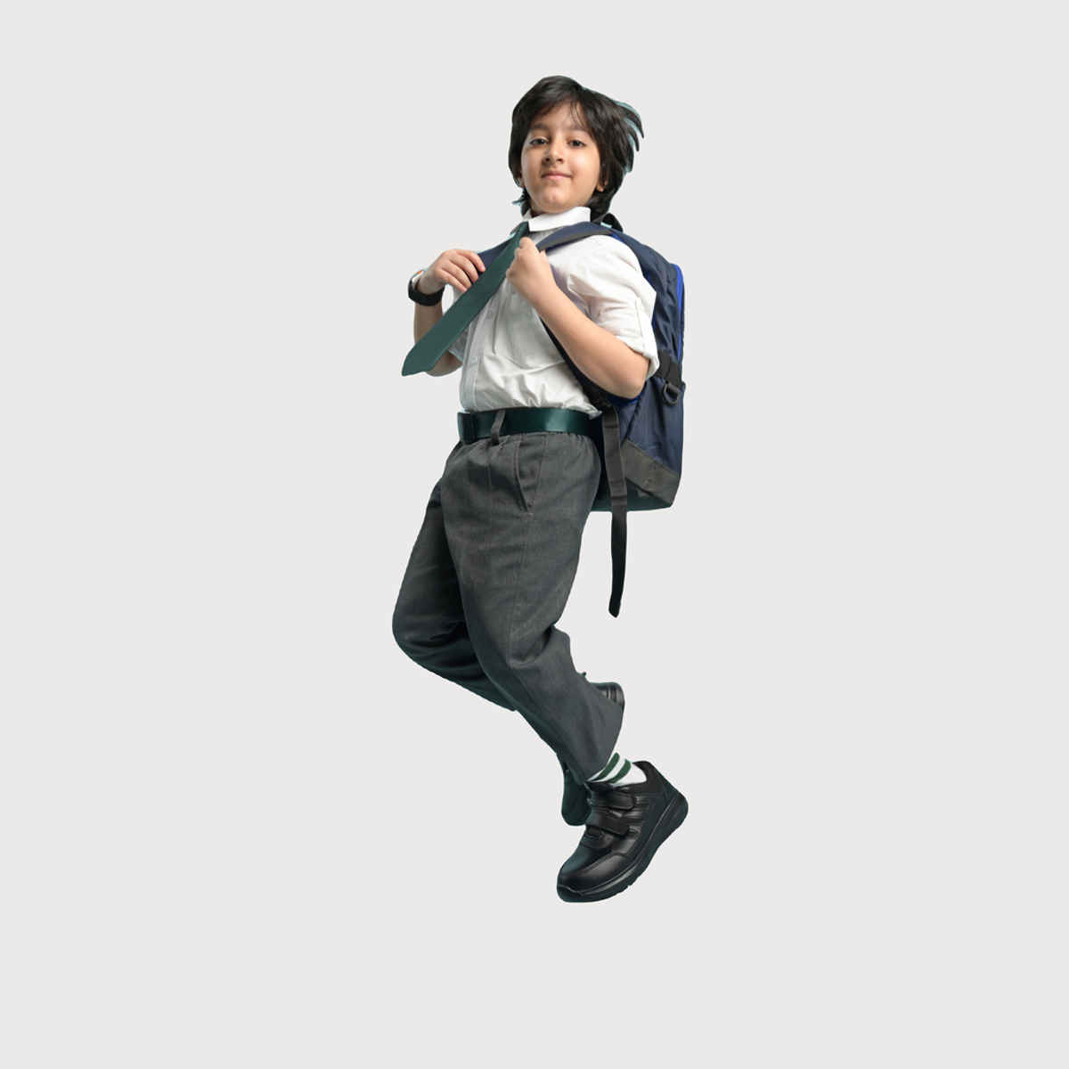 Action Kids School Shoes | AGT-52 | Black - UK 10C