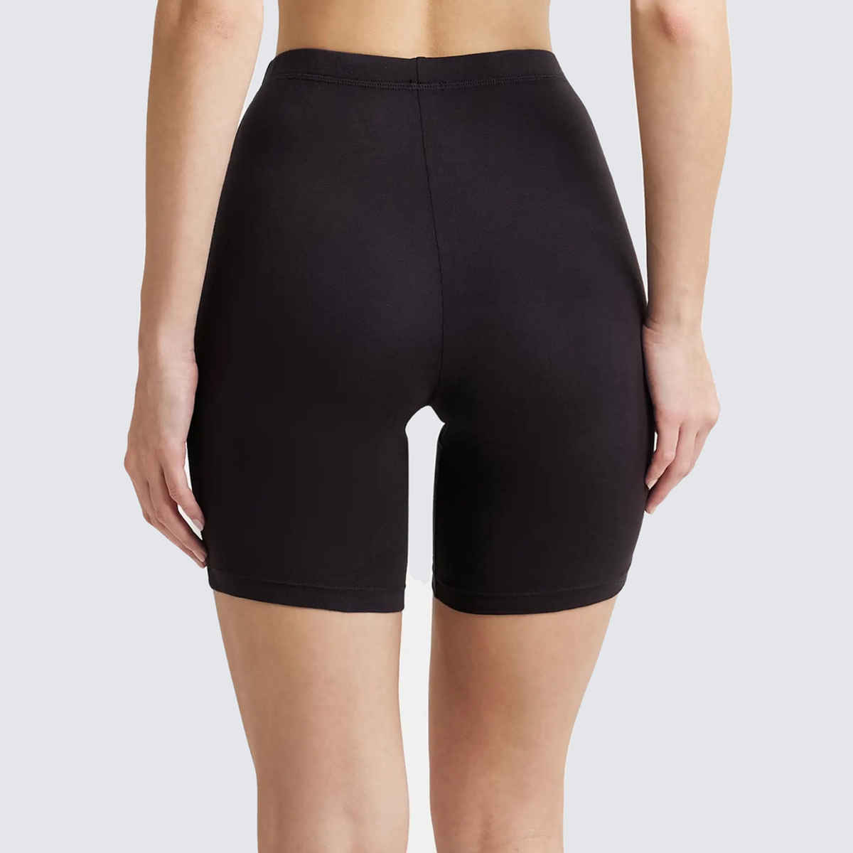 Jockey 1529 Women's Super Combed Cotton Mid Waist Underwear Shorties|Concealed Waistband | Black-S