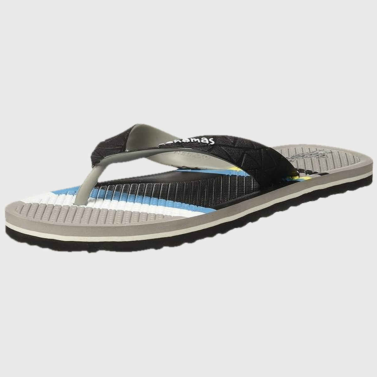 Bahamas Men's BH0102G Flip Flops | Black-Grey | 8 UK