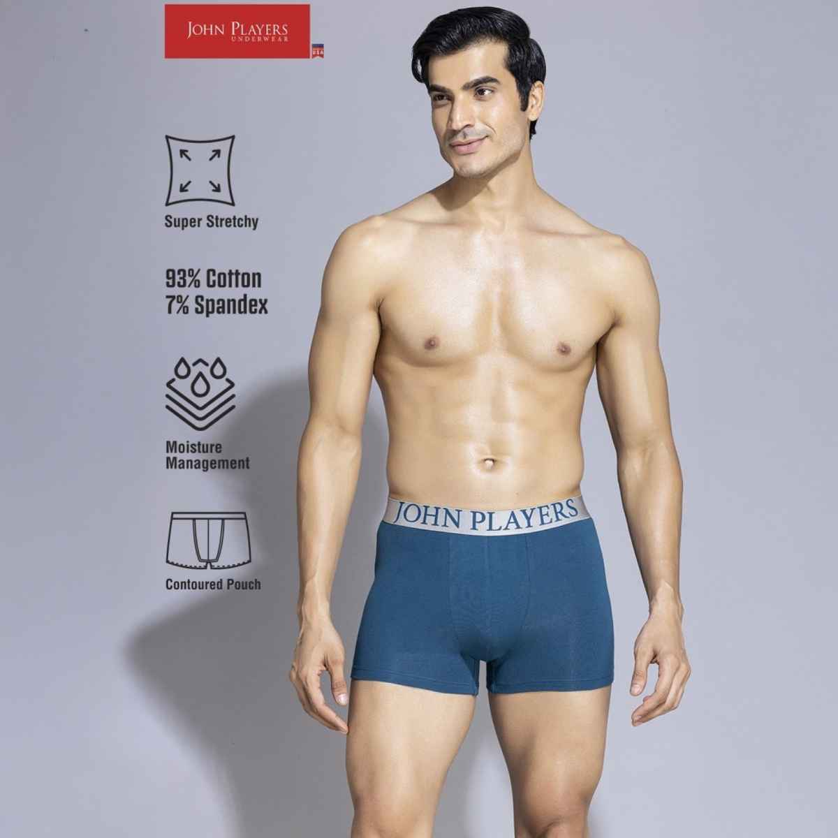 John Players Men's Classic Cotton Trunk | (JTK046M36) | Teal Green - L