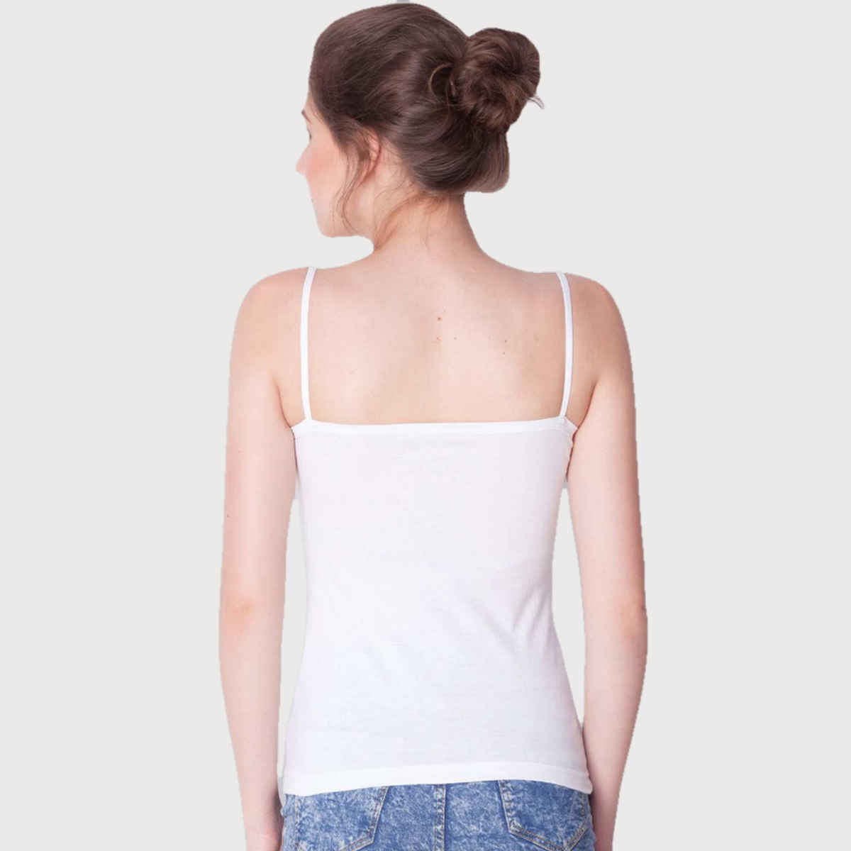 Dollar Missy Women's Combed Cotton Camisole | Pack Of 2 - White - L