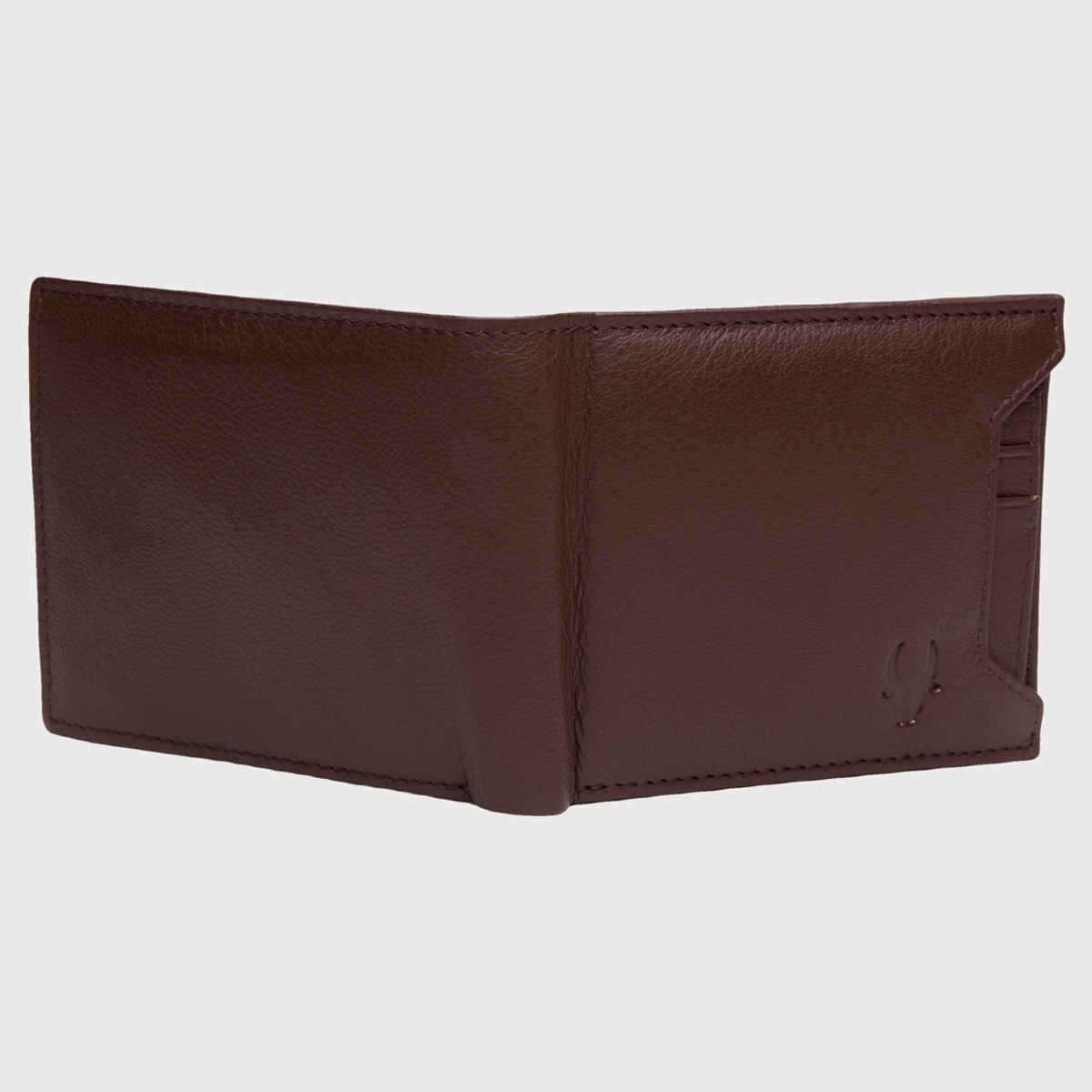 Wildhorn Men's Brand Logo Genuine Leather Bi-fold Wallet | Brown