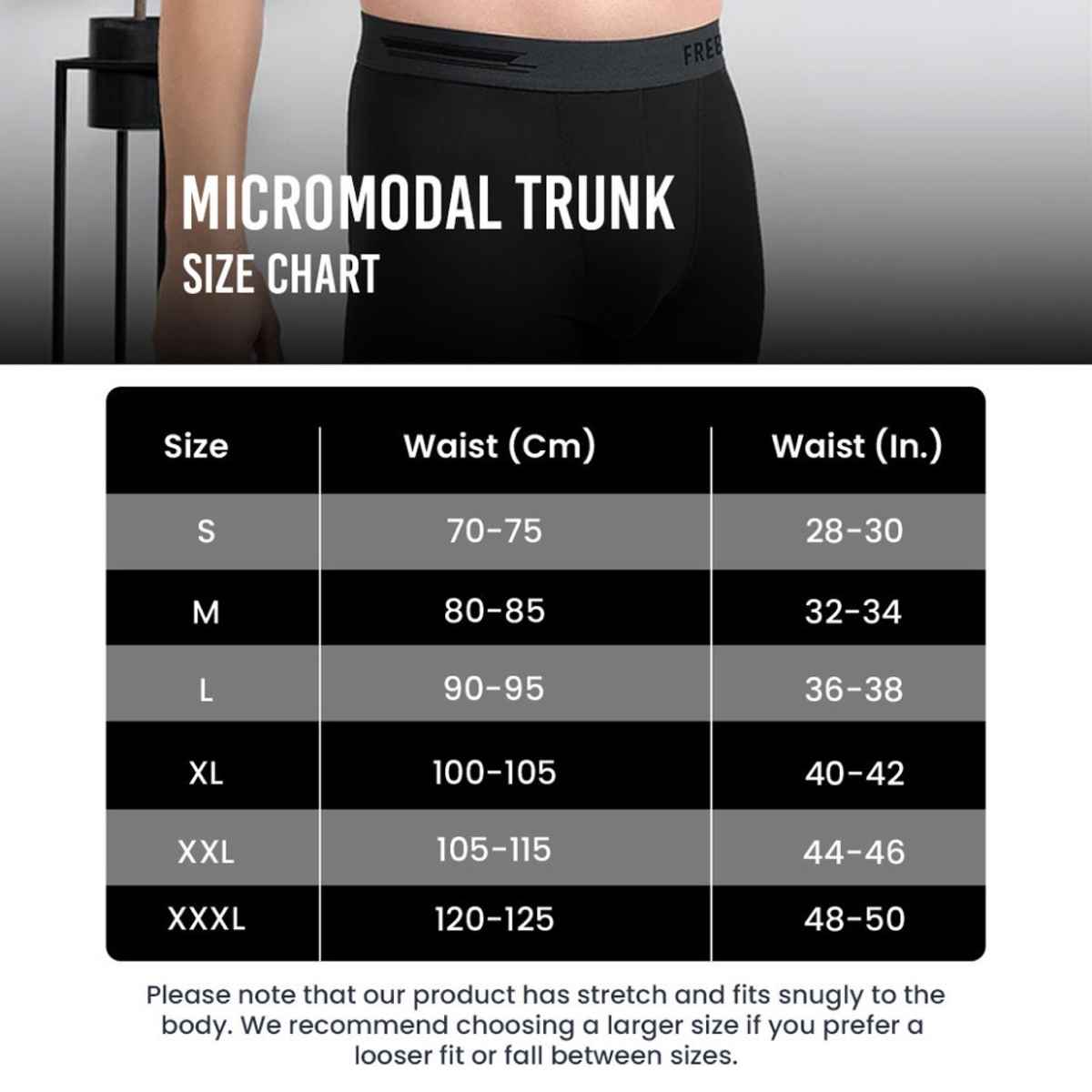 Freecultr Men's Underwear Micromodal Airsoft Trunk - Pack of 1 Ash Grey - XXL