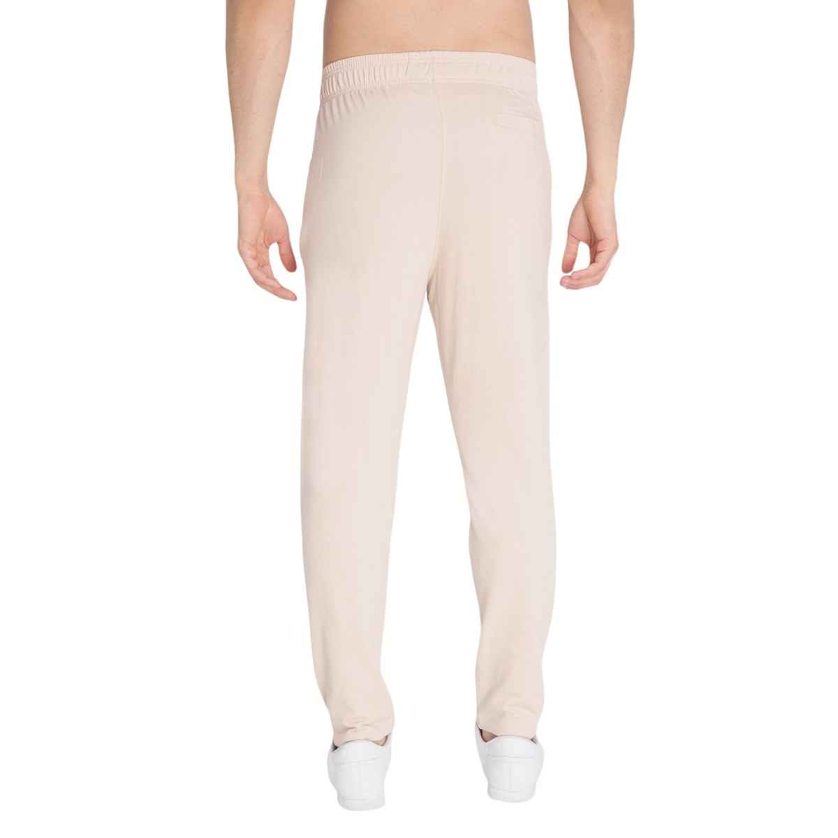 Chkokko Men Solid Casual Track Pant Regular Fit Lower With Pocket Pastel Beige | Size - M