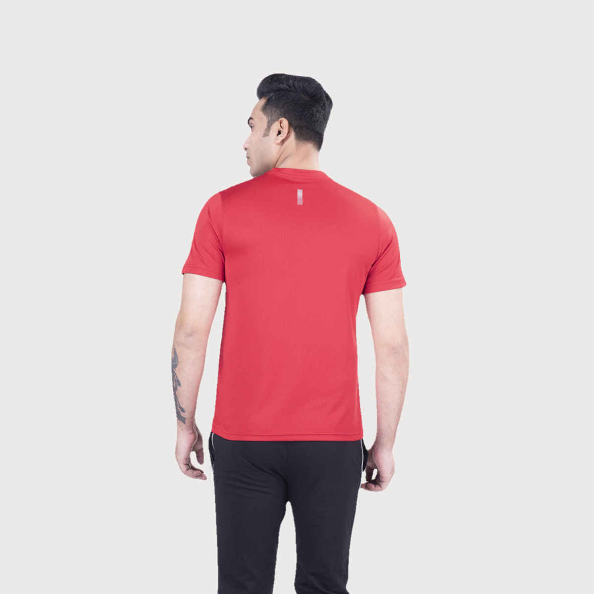 Actimaxx Men's Solid Round Neck Chest Logo Dri-Fit T-shirt | Colour May Vary - L