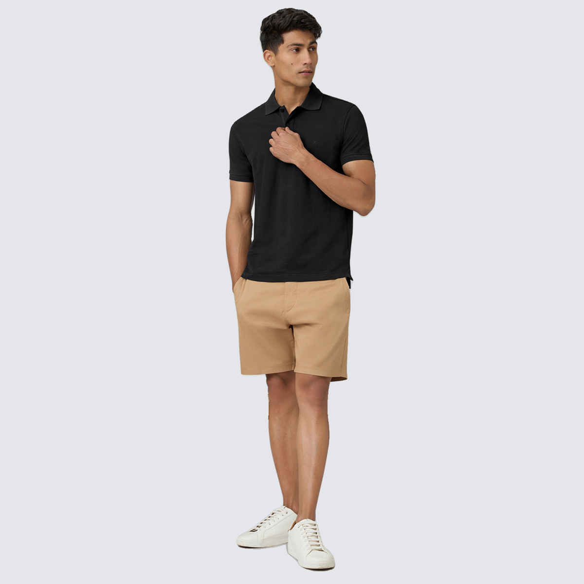 XYXX Nova Polo T-shirt - Pitch Black | Super Combed Cotton | M