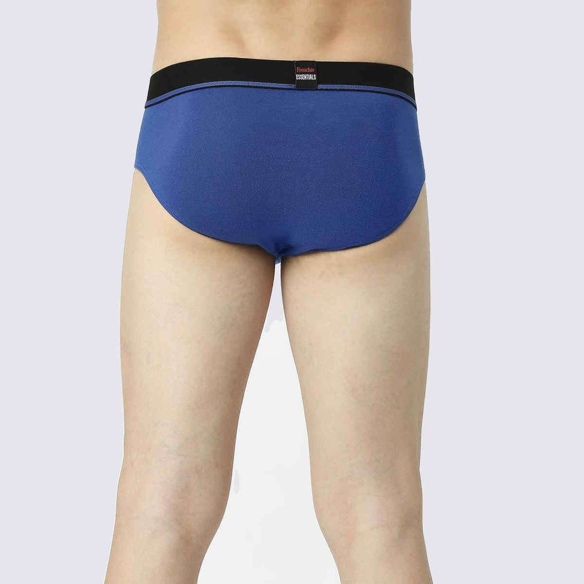 Frenchie Mens Brief Essentials | Pack of 2 | XL | Grey Melange | Indigo Melange