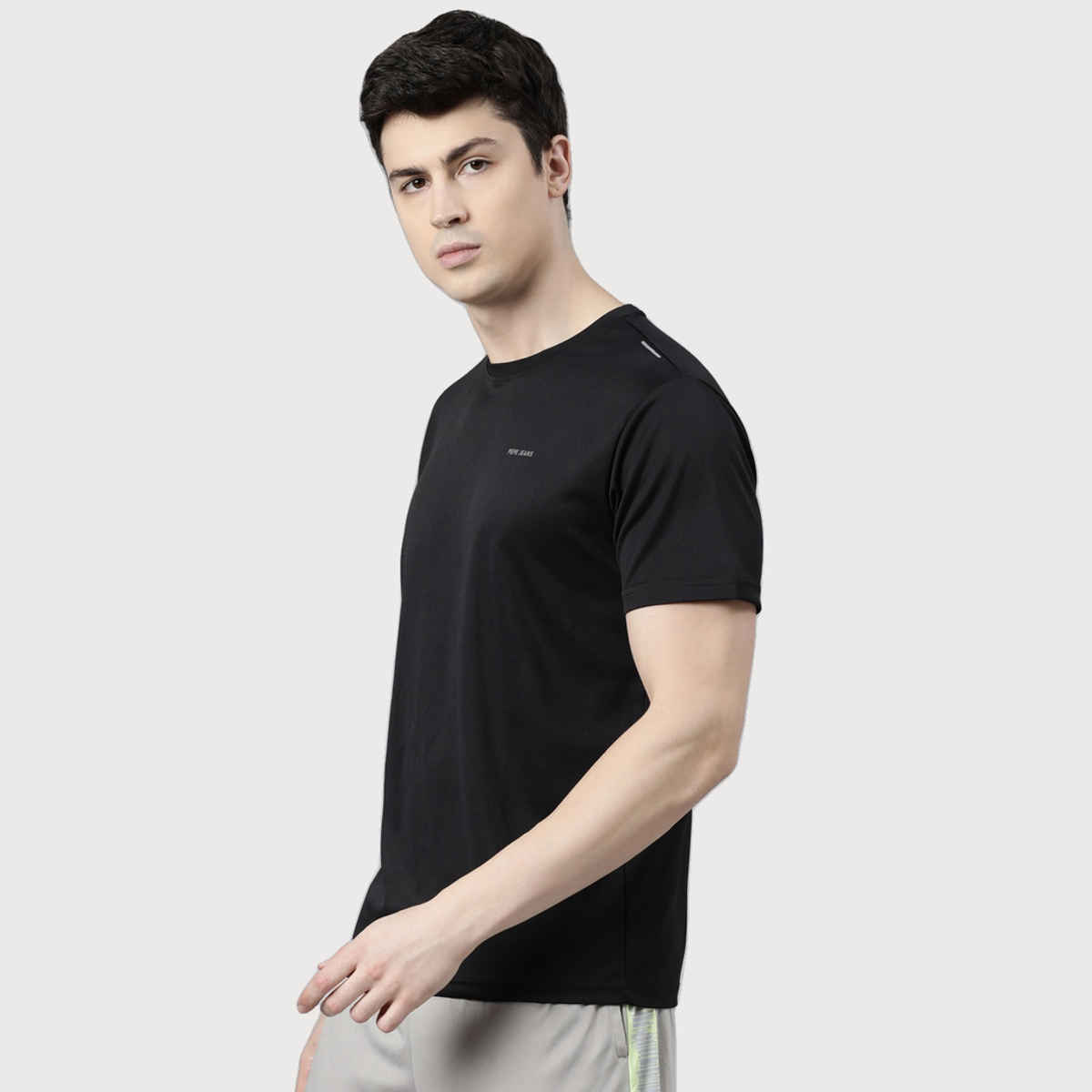 Pepe Jeans Mens Black Dry Fit T-Shirt  - Pack of 1 (XL) Comfort Fit, Soft Fabric, Breathable
