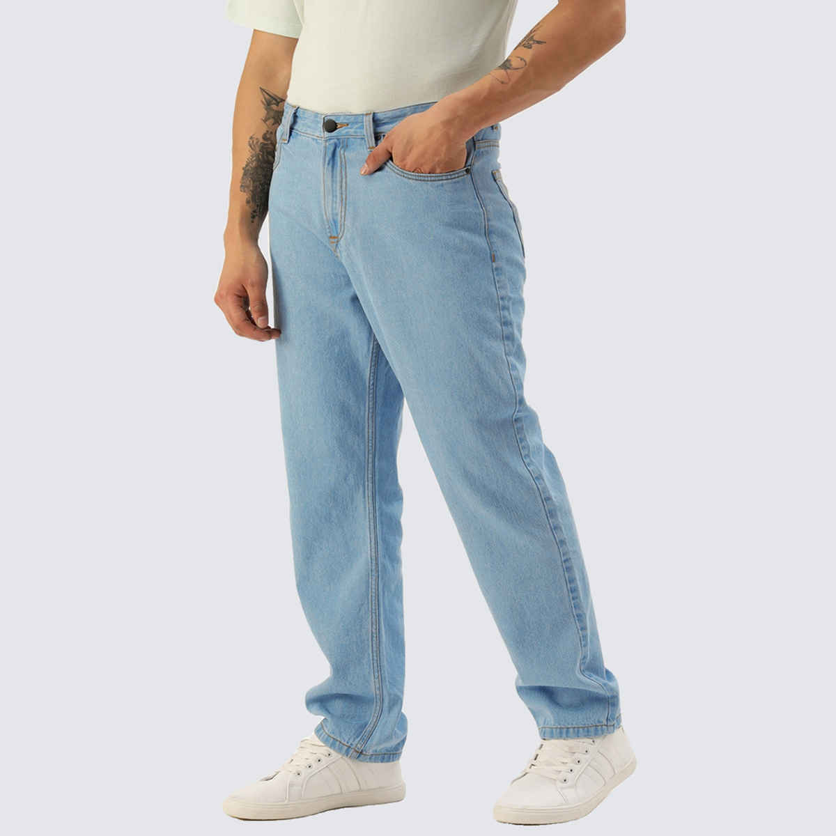 Bene Kleed Men's Straight Fit Jeans | Light Blue 32