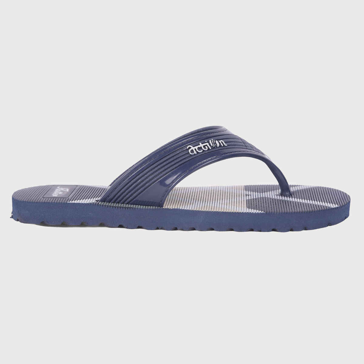 Action Men's Gfl-3825 Slippers | Evening Walk | Bathroom | Room Slippers | Navy Blue - UK 8