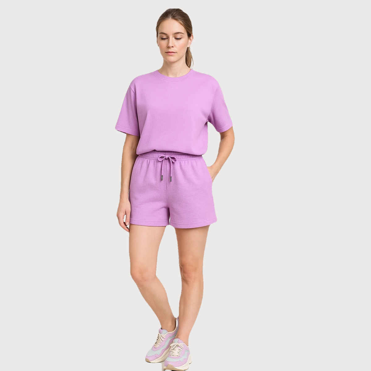 EQL Women's Pure Cotton Shorts | Lilac | S