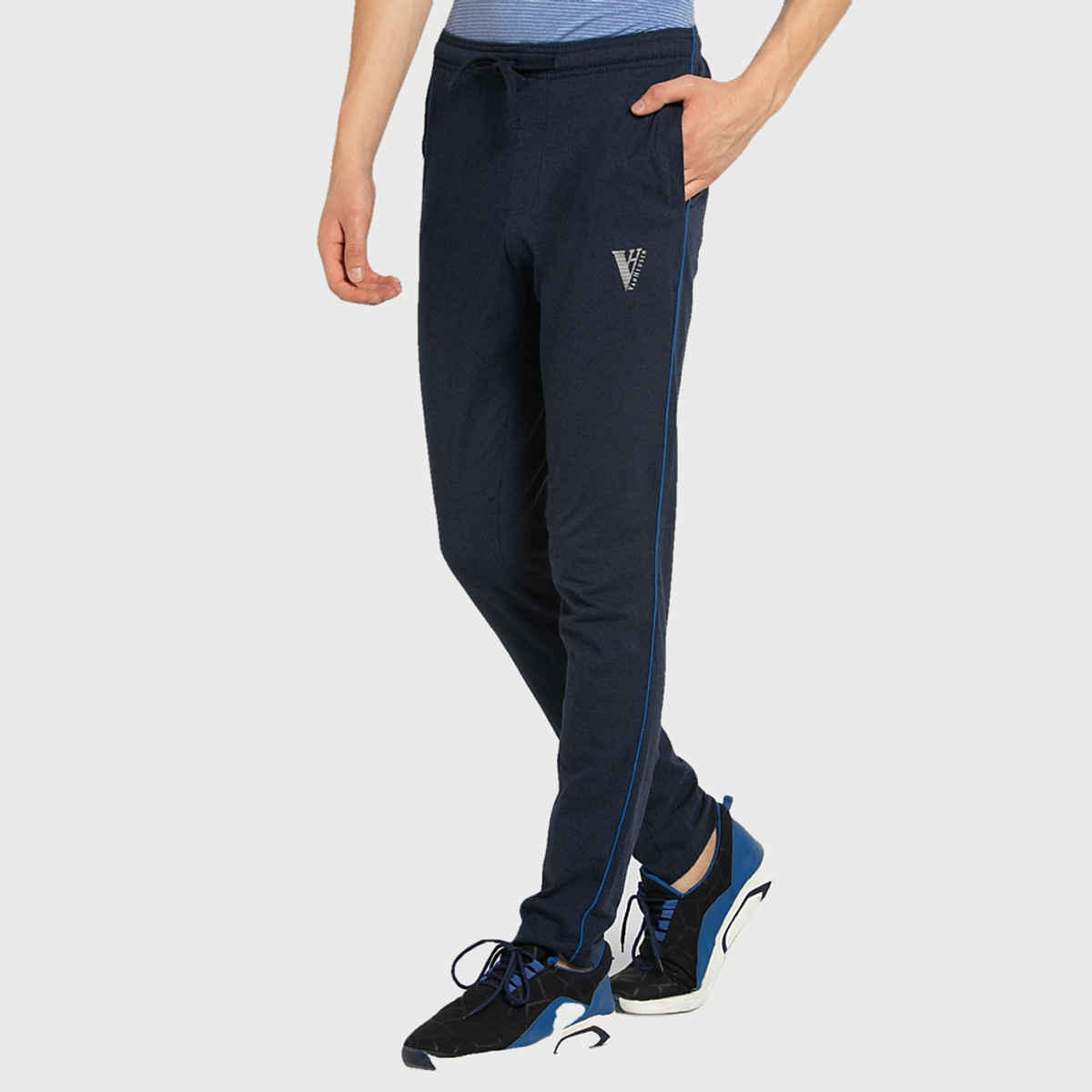 Van Heusen Athleisure Men Smart Tech and Easy Stain Release Trackpants Pack Of 1 Blue Melange |Xl