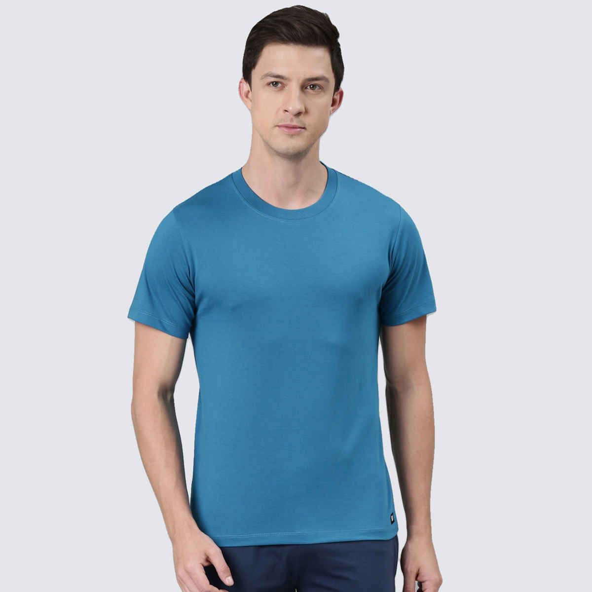 Rupa Jon Men's Round Neck T-Shirt Style | RJ 901 | Powder Blue - XL