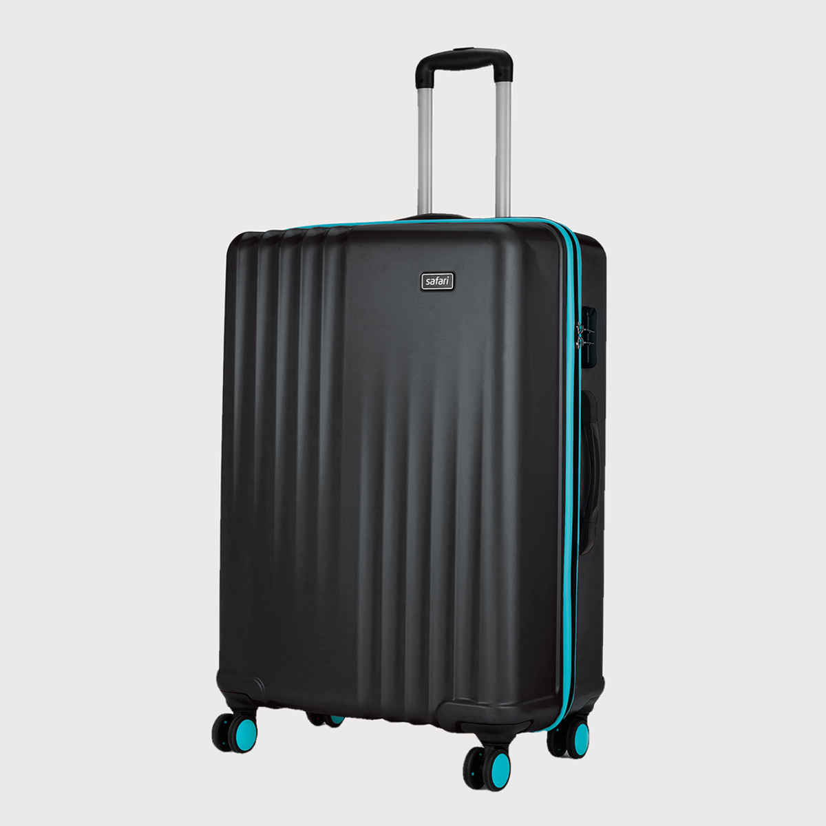 Safari Solid Polycarbonate 80 L Telescopic Trolley Bag | Black - 69 cm